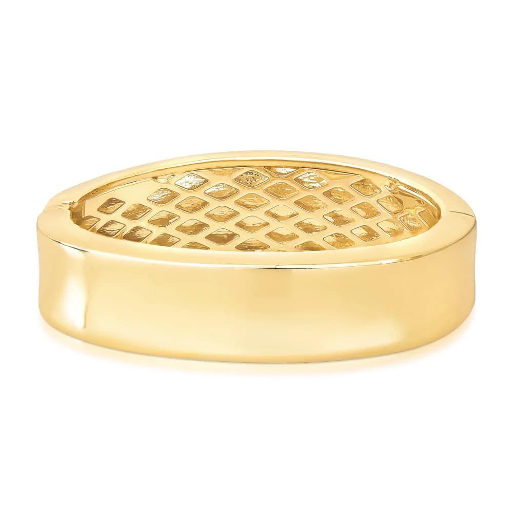 Bracelete Semijoia Liso com Detalhe Ondulado